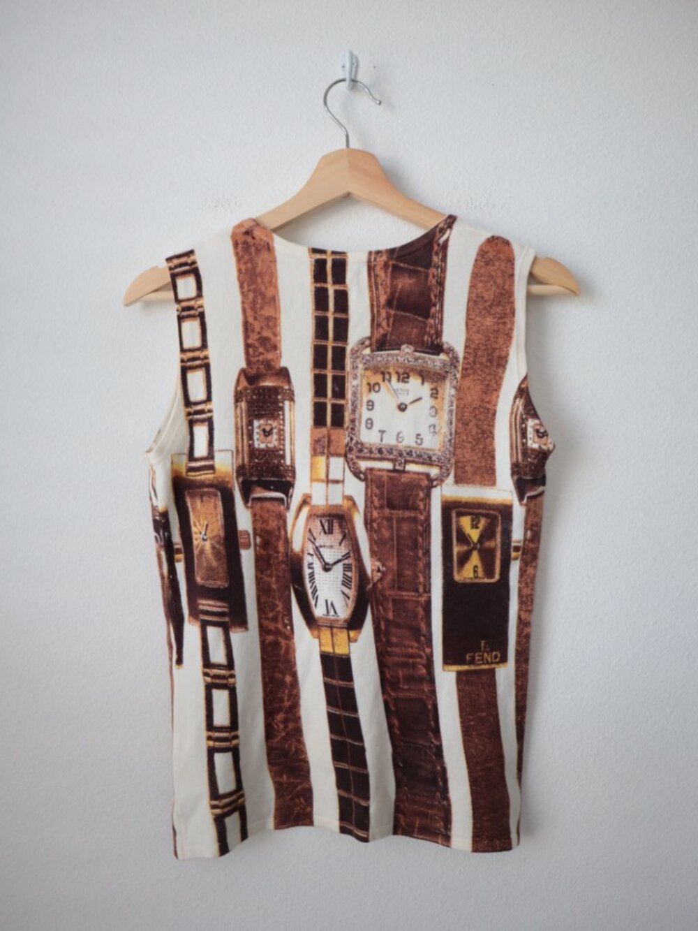 Vintage Watch Print Sweater Shell | M - Picture 4 of 5